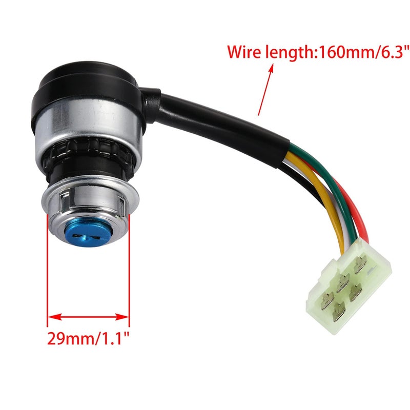 WOOSTAR 5 Pin Ignition Key Switch Replacement for 50cc 70cc 90cc 110cc 125cc 150cc 200cc 250cc Dune Buggy Go Kart ATV 4 Wheeler Quad - Image 2